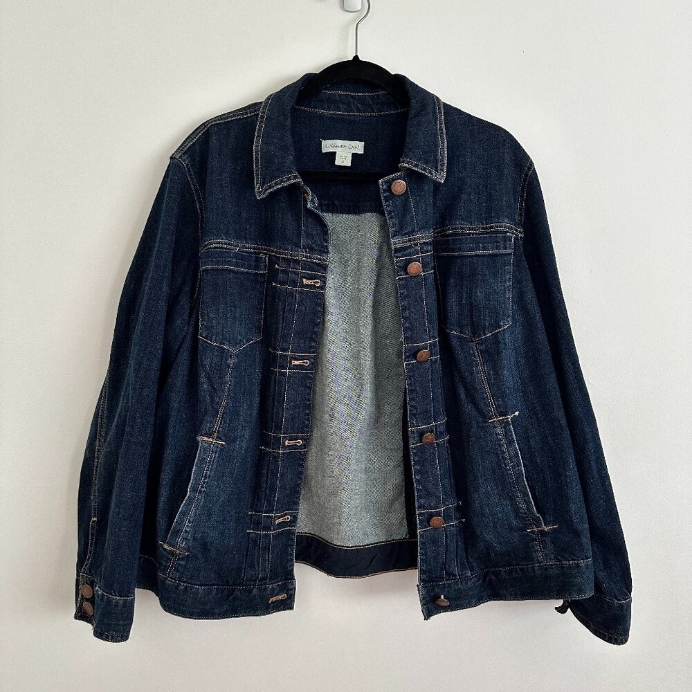 Coldwater Creek, Dark Wash Denim Jean Jacket, 18